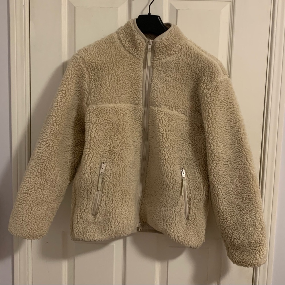 Aritzia Cream Teddy Jacket